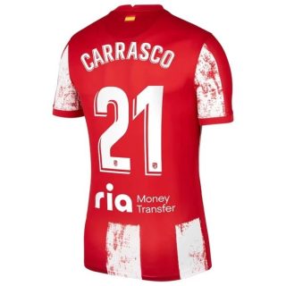 matchtröjor fotboll Atlético Madrid Carrasco 21 Hemma tröja 2021-2022 – Kortärmad