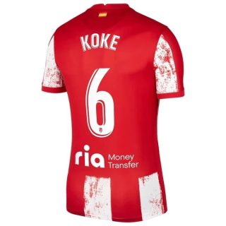 matchtröjor fotboll Atlético Madrid Koke 6 Hemma tröja 2021-2022 – Kortärmad
