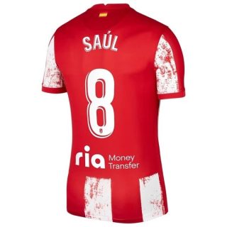 matchtröjor fotboll Atlético Madrid Saúl 8 Hemma tröja 2021-2022 – Kortärmad
