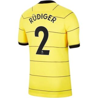 matchtröjor fotboll Chelsea Rudiger 2 Borta tröja 2021-2022 – Kortärmad