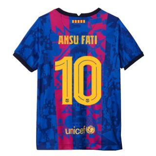 matchtröjor fotboll FC Barcelona Ansu Fati 10 Tredje tröja 2021-2022 – Kortärmad