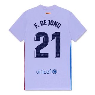 matchtröjor fotboll FC Barcelona F. De Jong 21 Borta tröja 2021-2022 – Kortärmad