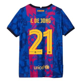 matchtröjor fotboll FC Barcelona F. De Jong 21 Tredje tröja 2021-2022 – Kortärmad