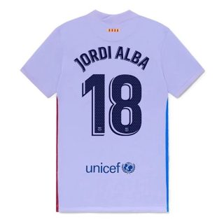 matchtröjor fotboll FC Barcelona Jordi Alba 18 Borta tröja 2021-2022 – Kortärmad