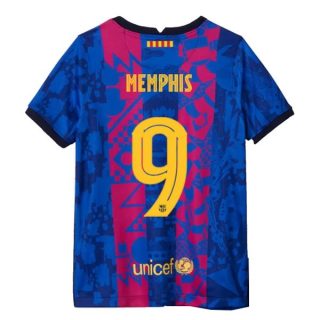 matchtröjor fotboll FC Barcelona Memphis 9 Tredje tröja 2021-2022 – Kortärmad