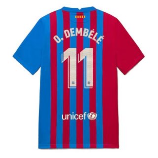 matchtröjor fotboll FC Barcelona O. Dembélé 11 Hemma tröja 2021-2022 – Kortärmad