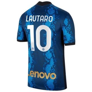 matchtröjor fotboll Inter Milan Lautaro 10 Hemma tröja 2021-2022 – Kortärmad