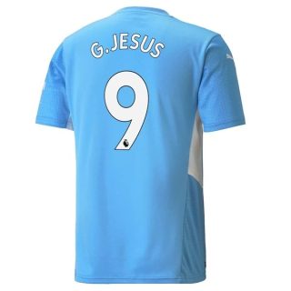 matchtröjor fotboll Manchester City G.Jesus 9 Hemma tröja 2021-2022 – Kortärmad