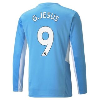 matchtröjor fotboll Manchester City G.Jesus 9 Hemma tröja 2021-2022 – Långärmad