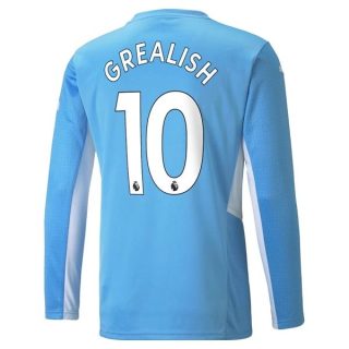 matchtröjor fotboll Manchester City Grealish 10 Hemma tröja 2021-2022 – Långärmad