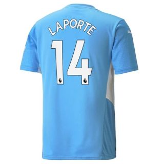 matchtröjor fotboll Manchester City Laporte 14 Hemma tröja 2021-2022 – Kortärmad