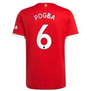 matchtröjor fotboll Manchester United Pogba 6 Hemma tröja 2021-2022 – Kortärmad