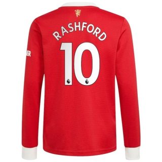 matchtröjor fotboll Manchester United Rashford 10 Hemma tröja 2021-2022 – Långärmad