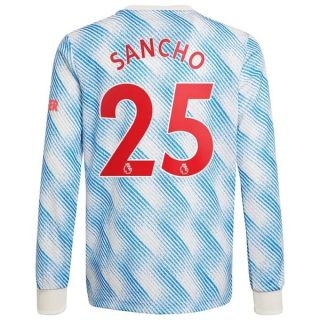 matchtröjor fotboll Manchester United Sancho 25 Borta tröja 2021-2022 – Långärmad