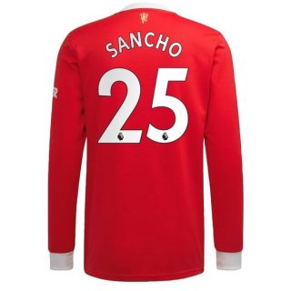 matchtröjor fotboll Manchester United Sancho 25 Hemma tröja 2021-2022 – Långärmad