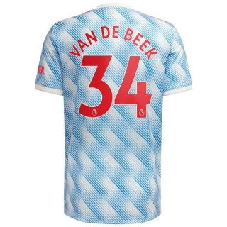 matchtröjor fotboll Manchester United Van De Beek 34 Borta tröja 2021-2022 – Kortärmad