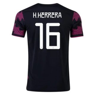 matchtröjor fotboll Mexiko H.Herrera 16 Hemma tröja 2021 – Kortärmad
