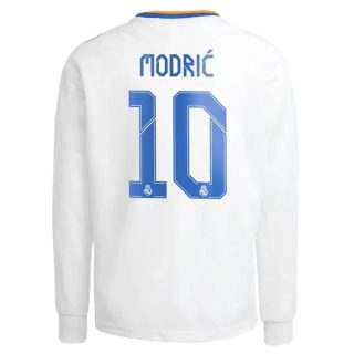matchtröjor fotboll Real Madrid Modrić 10 Hemma tröja 2021-2022 – Långärmad