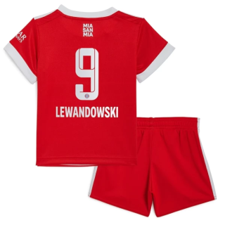 Fotbollströjor FC Bayern München Lewandowski 9  Barn Hemma tröja 2022/23 – Fotbollströja